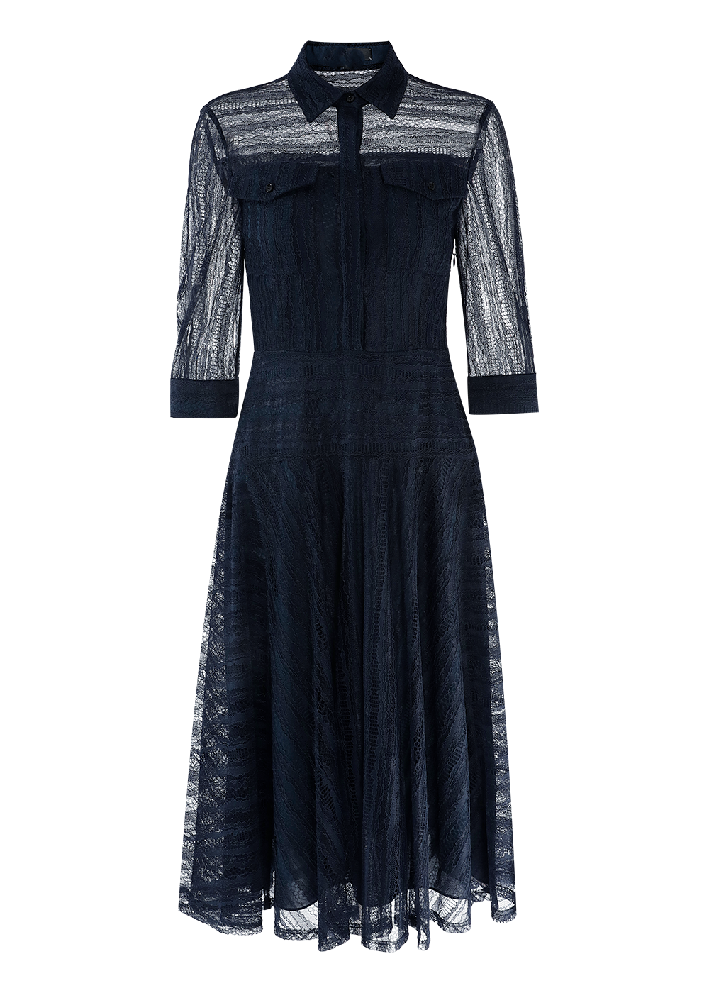 SALAZIA Deep Blue Nylon Blend Dresses