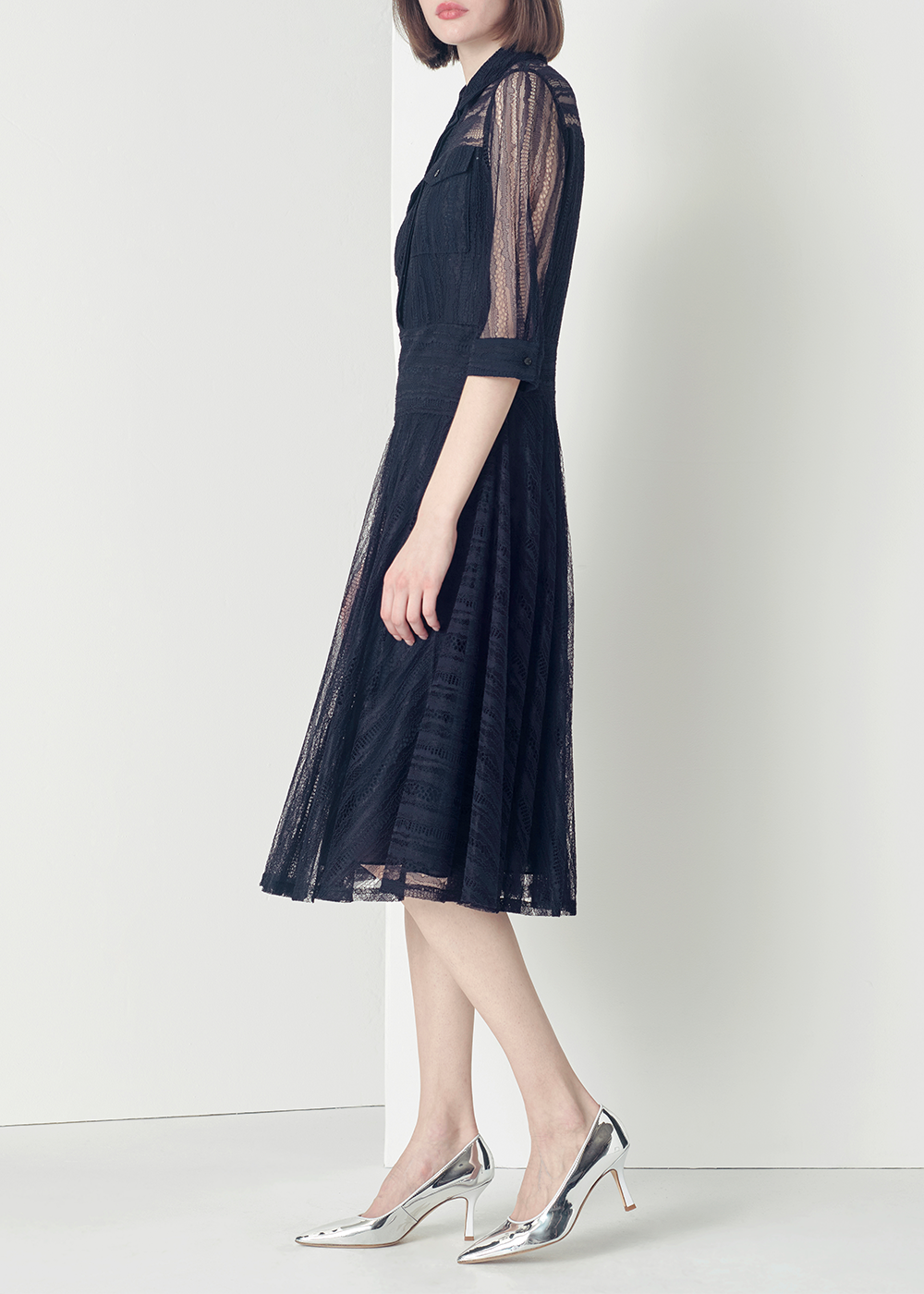 SALAZIA Deep Blue Nylon Blend Dresses