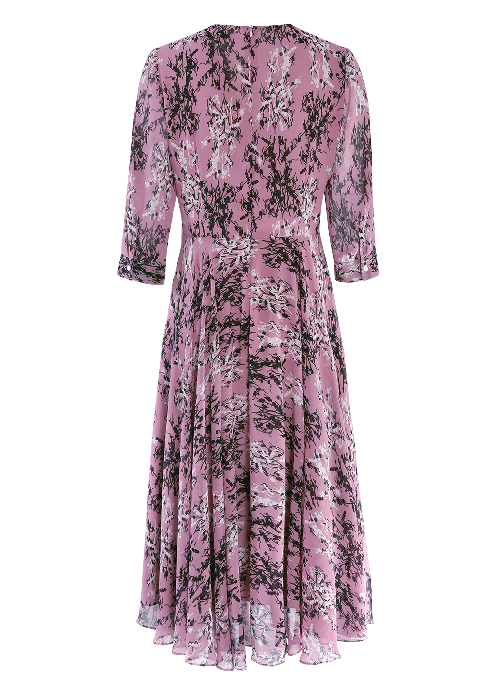 SALAZIA Pink Floral Long-Sleeve Dresses