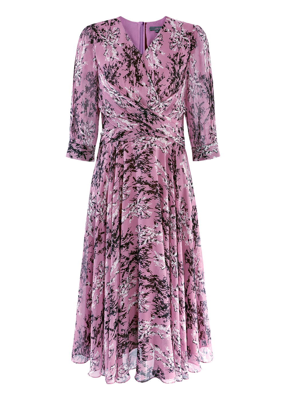 SALAZIA Pink Floral Long-Sleeve Dresses