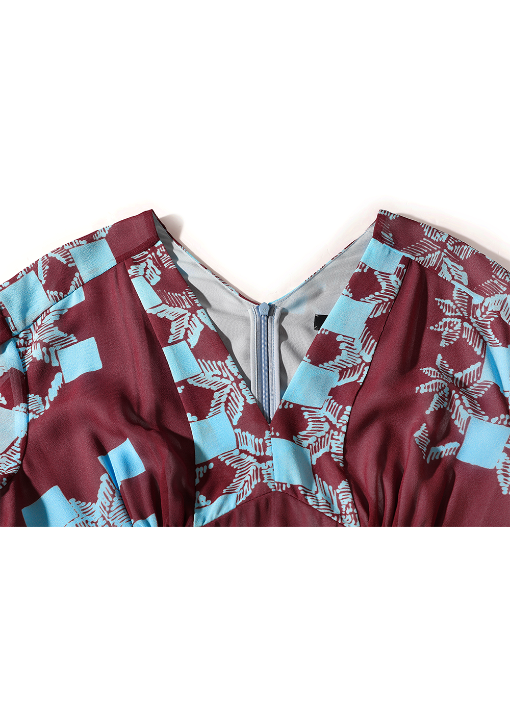 SALAZIA Pink-Blue Deep Red Mosaic Dresses