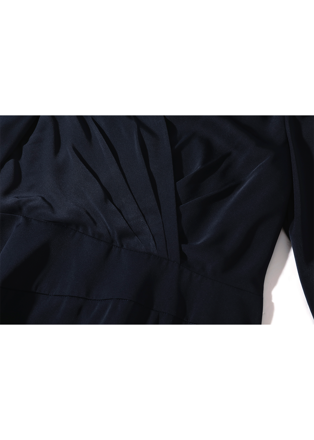SALAZIA Deep Blue Polyester Long-Sleeve Dresses