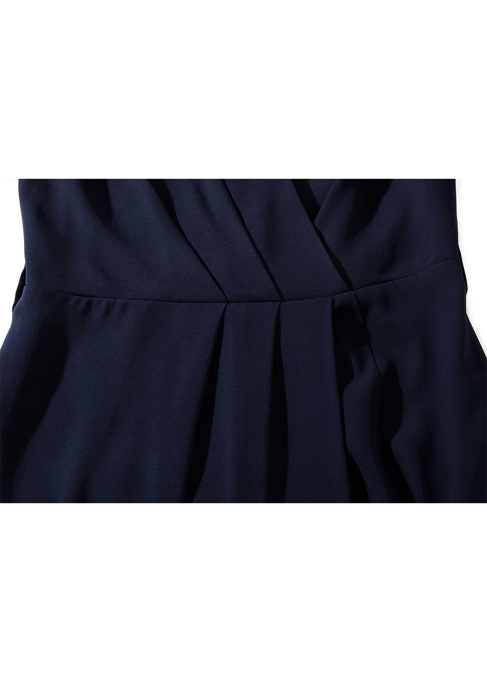SALAZIA Deep Blue Acrylic-Blend Short-Sleeve Dresses