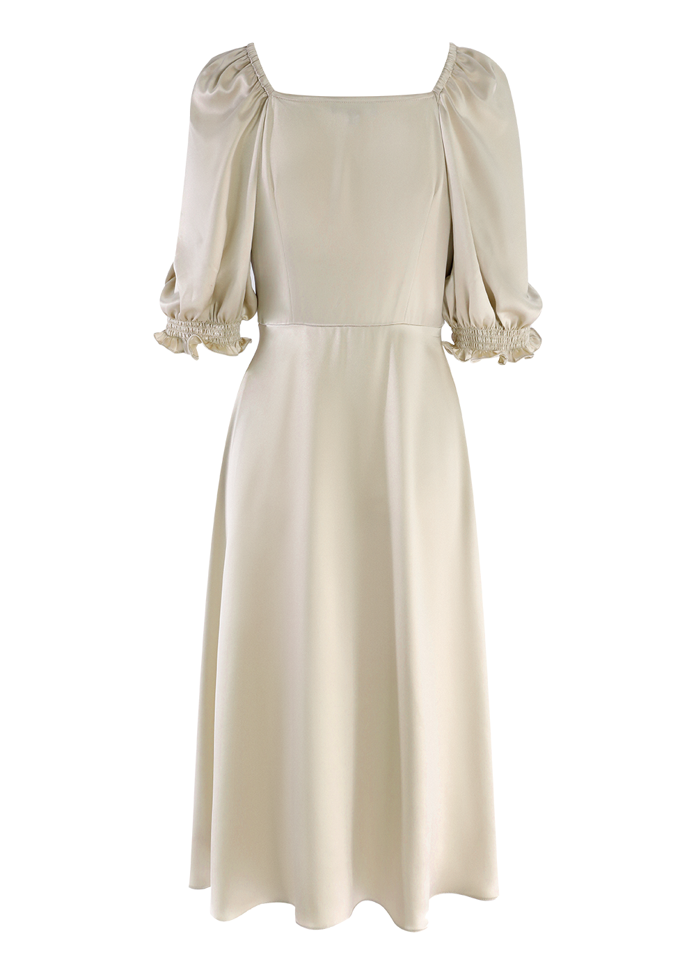 SALAZIA Warm Beige Acetate-Blend Dresses