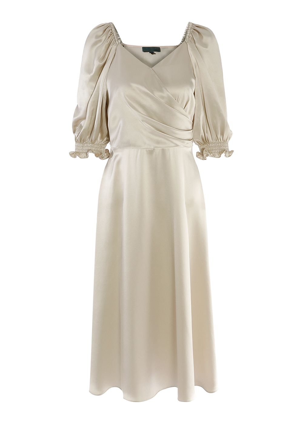 SALAZIA Warm Beige Acetate-Blend Dresses