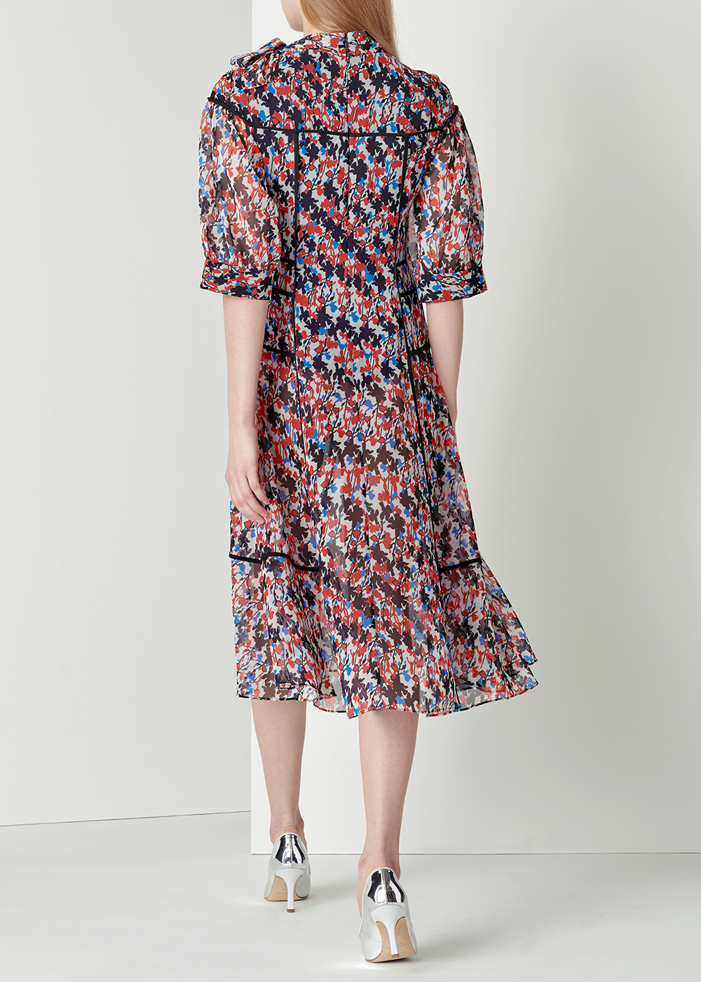 SALAZIA Multi-Color Leaf Silhouette Dresses