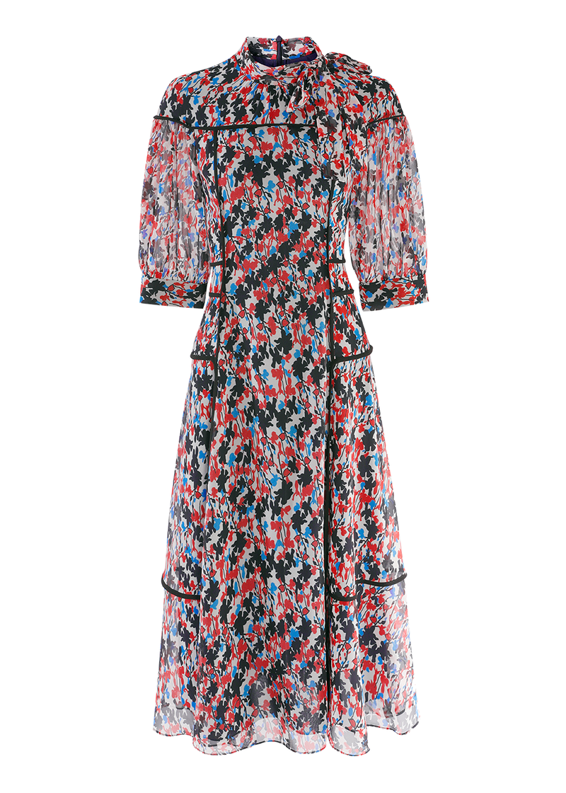 SALAZIA Multi-Color Leaf Silhouette Dresses