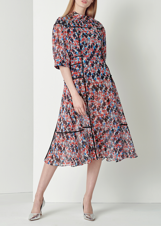 SALAZIA Multi-Color Leaf Silhouette Dresses