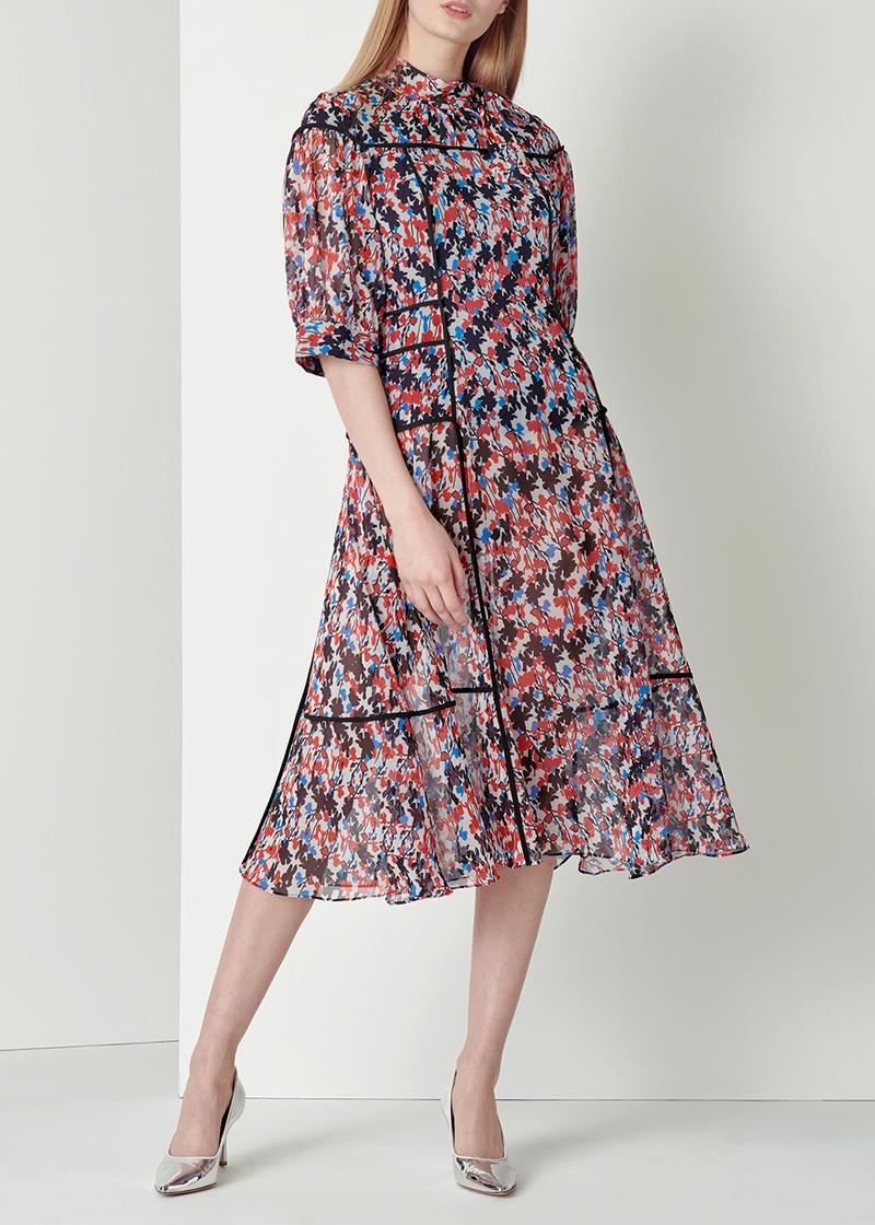 SALAZIA Multi-Color Leaf Silhouette Dresses