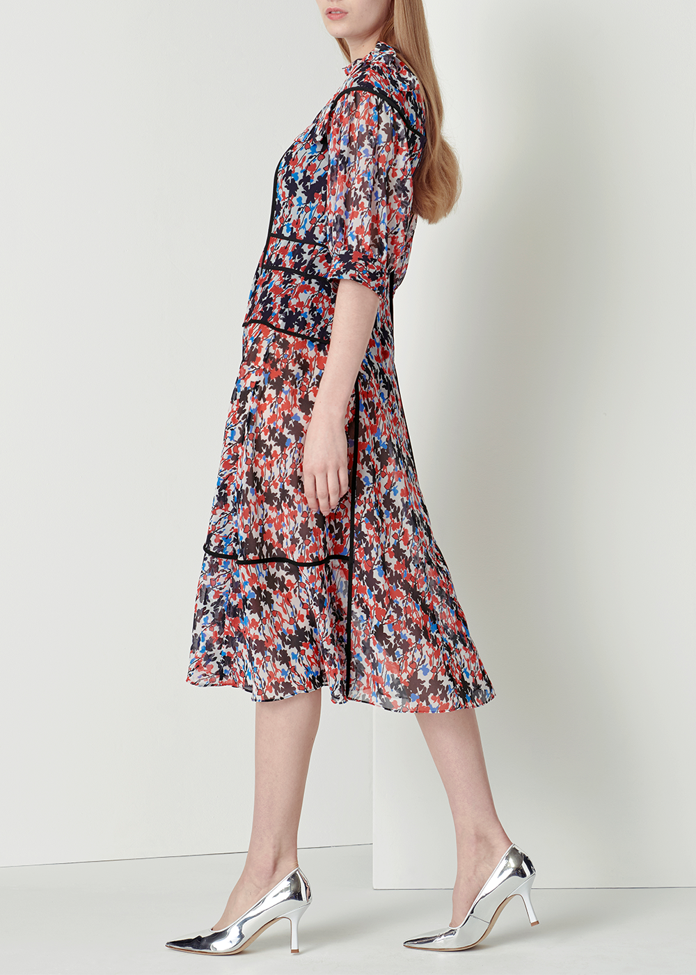 SALAZIA Multi-Color Leaf Silhouette Dresses