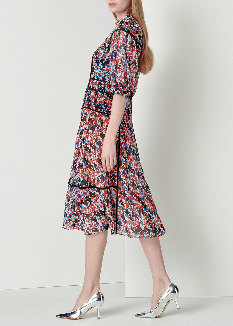 SALAZIA Multi-Color Leaf Silhouette Dresses