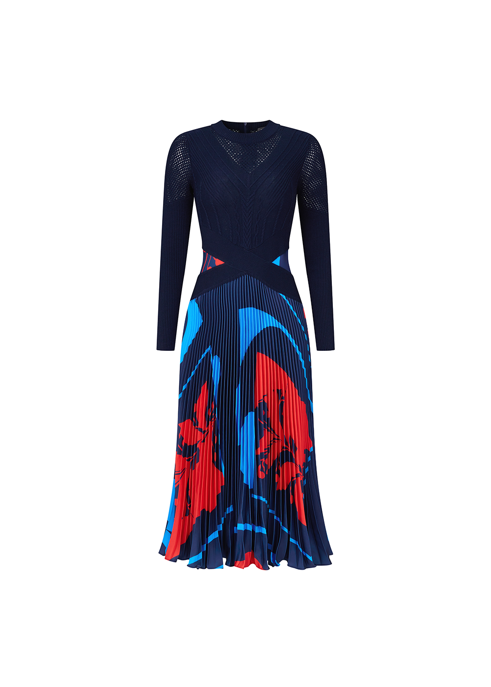 SALAZIA Deep Sea Red Floral Dresses