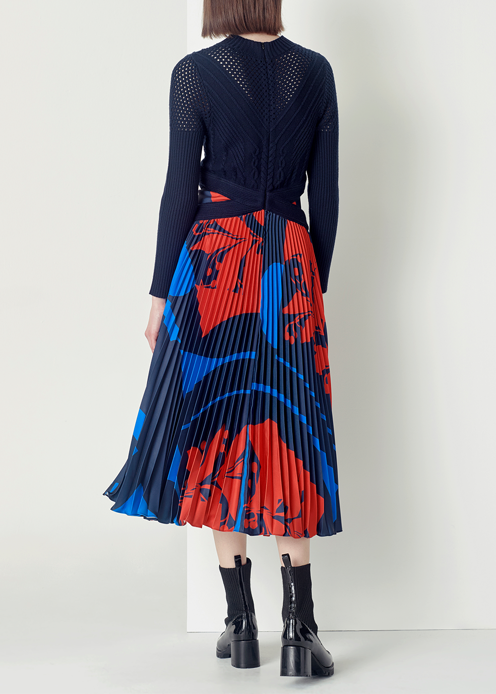SALAZIA Deep Sea Red Floral Dresses