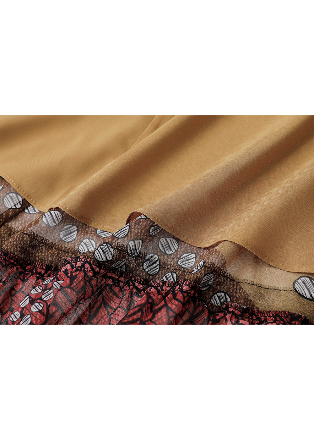 SALAZIA Yellow-Pink Colorblock Dotted Dresses