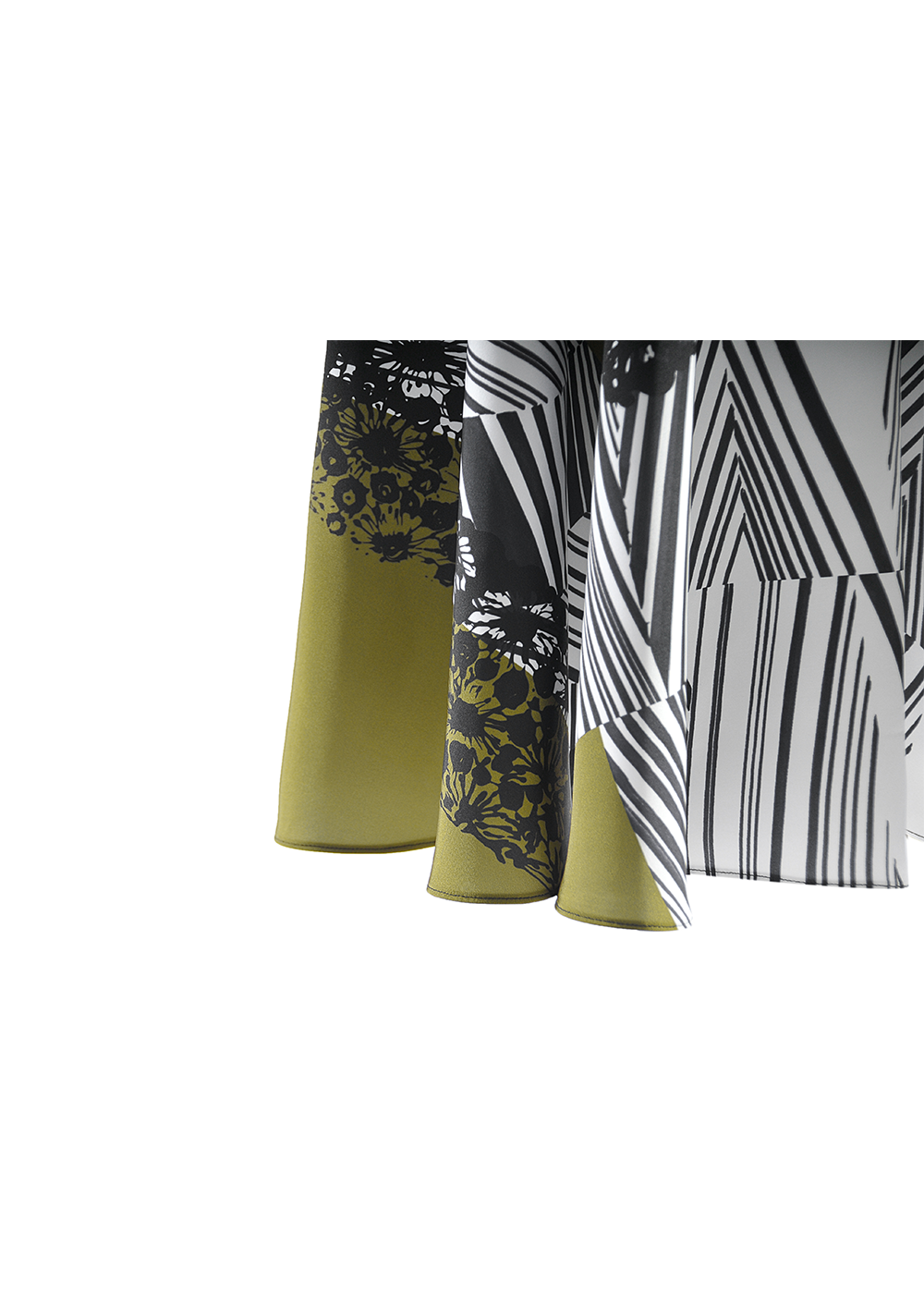 SALAZIA Camel-Black White Print Dresses