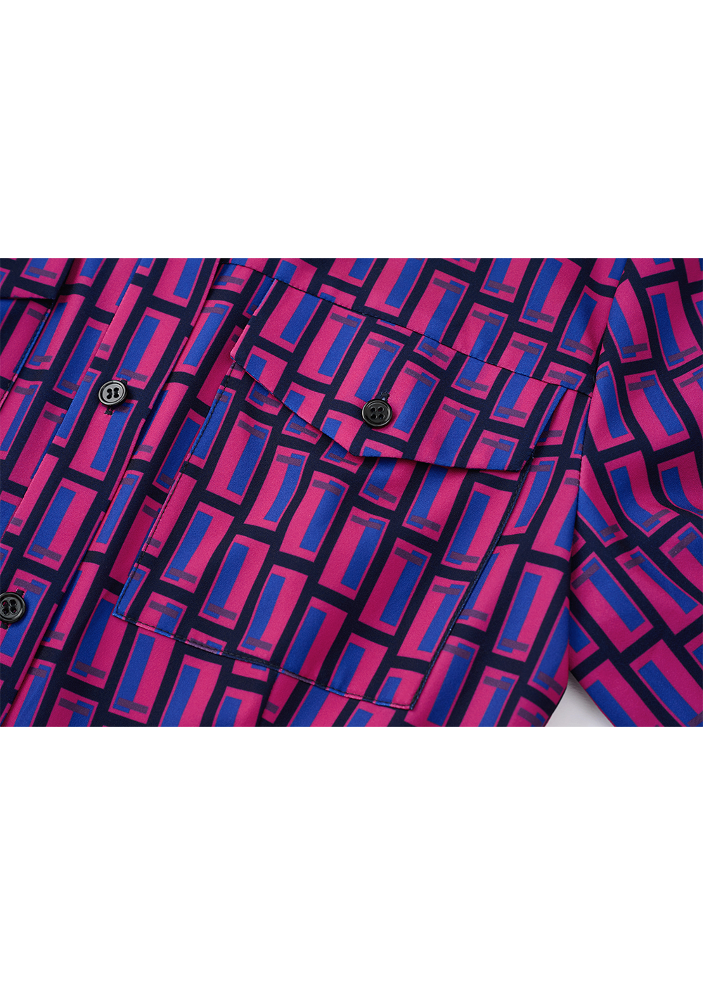 SALAZIA Blue-Red Color Block Dresses