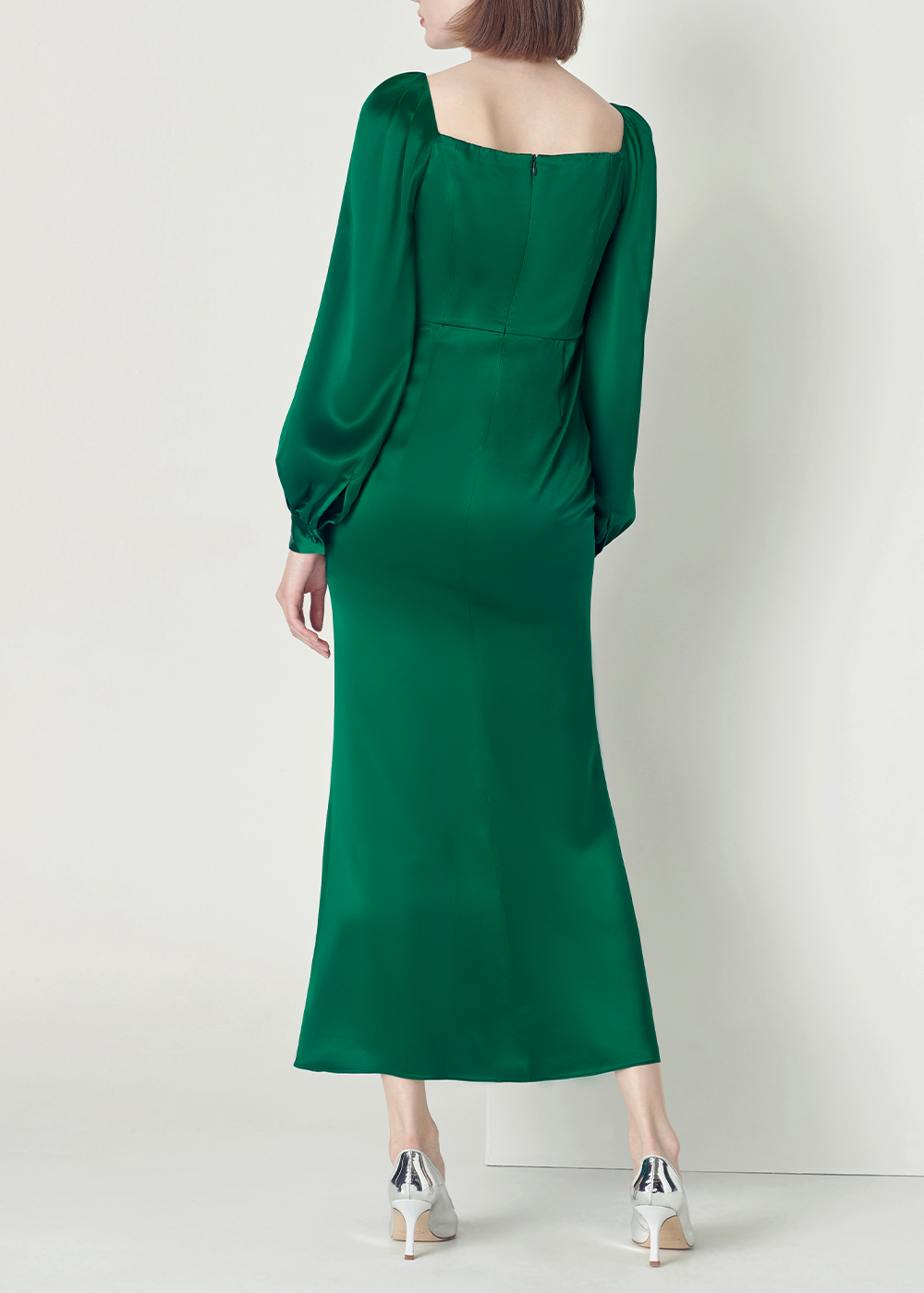SALAZIA Emerald Green Acetate Blend Dresses