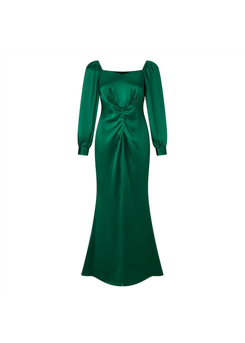 SALAZIA Emerald Green Acetate Blend Dresses