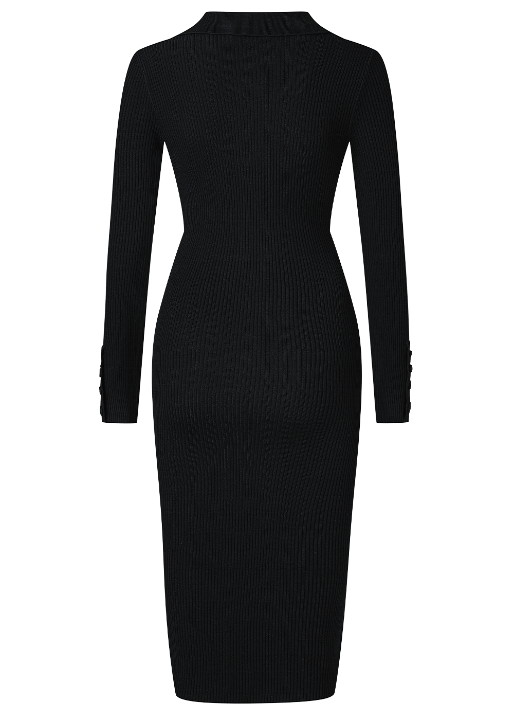 SALAZIA Black Wool Blend Knit Dresses
