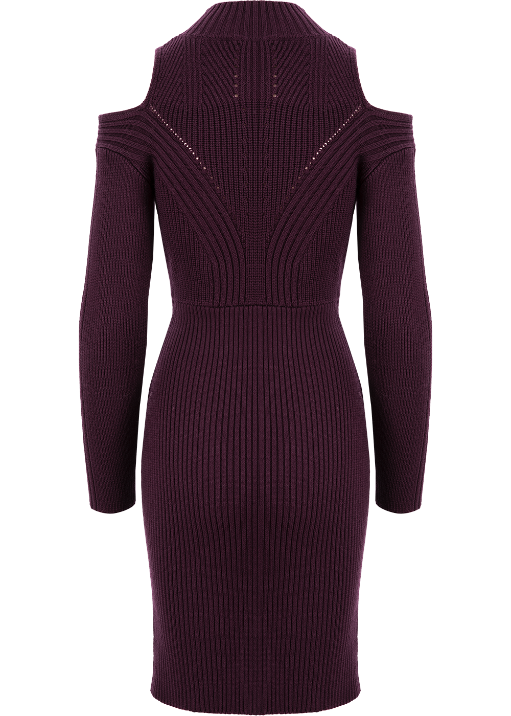 SALAZIA Burgundy Red Wool Knit Dresses