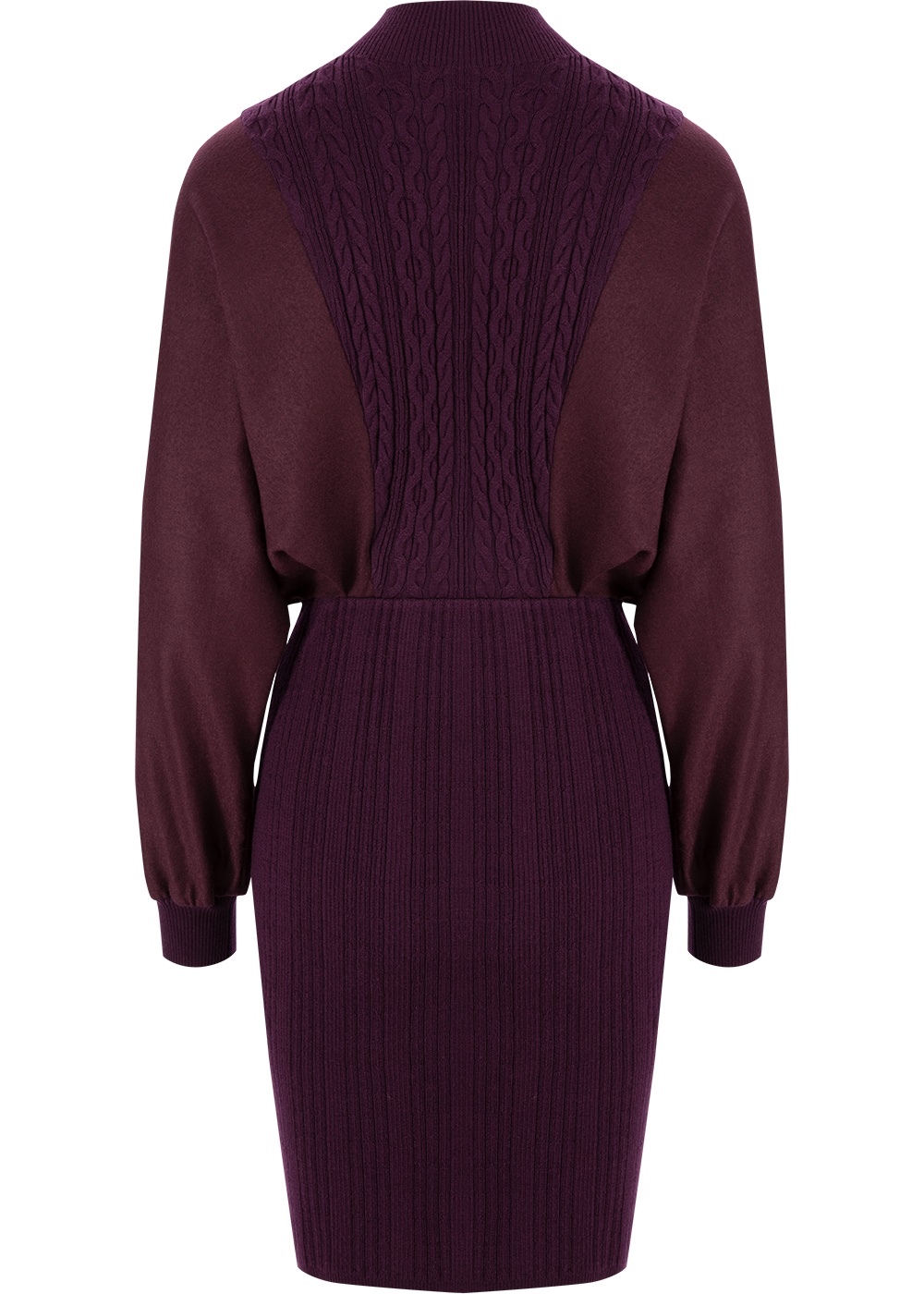 SALAZIA Burgundy Red Wool Dresses