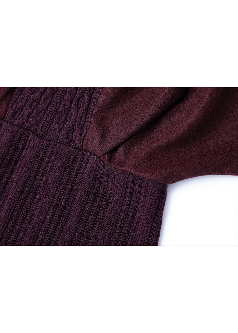 SALAZIA Burgundy Red Wool Dresses