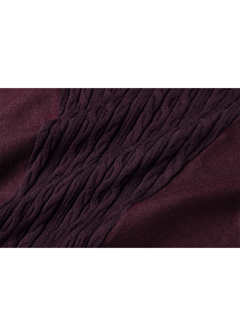 SALAZIA Burgundy Red Wool Dresses