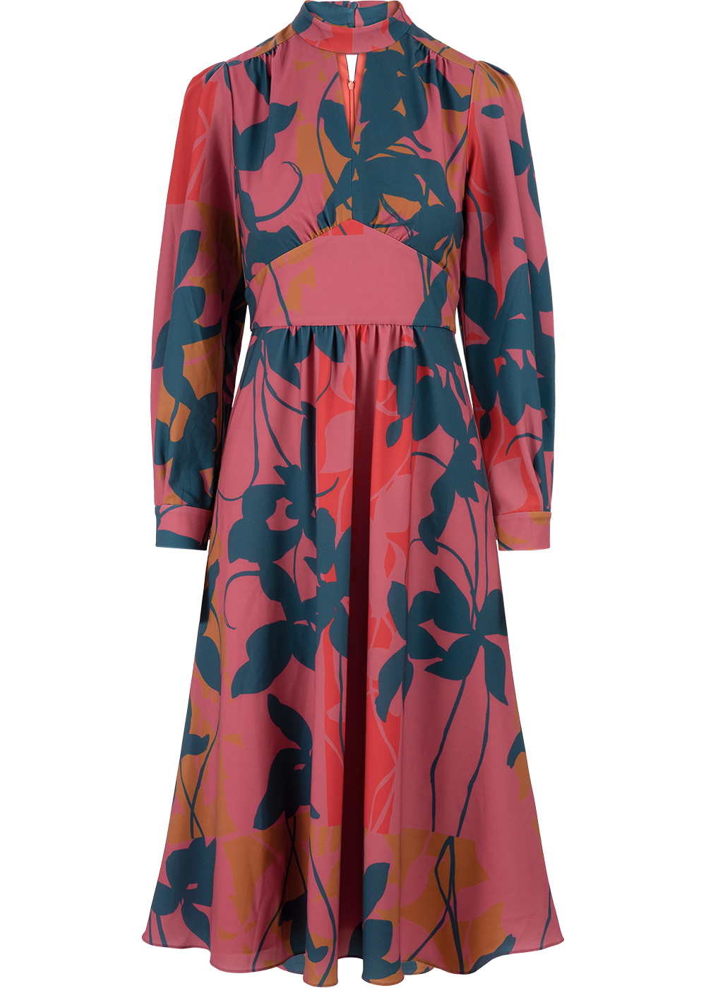 SALAZIA Pink Autumn Floral Dresses