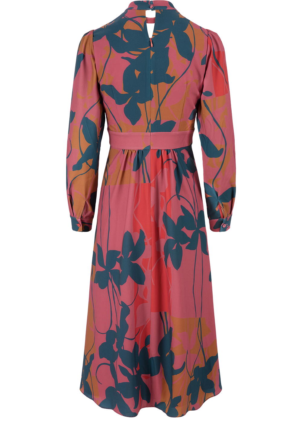 SALAZIA Pink Autumn Floral Dresses