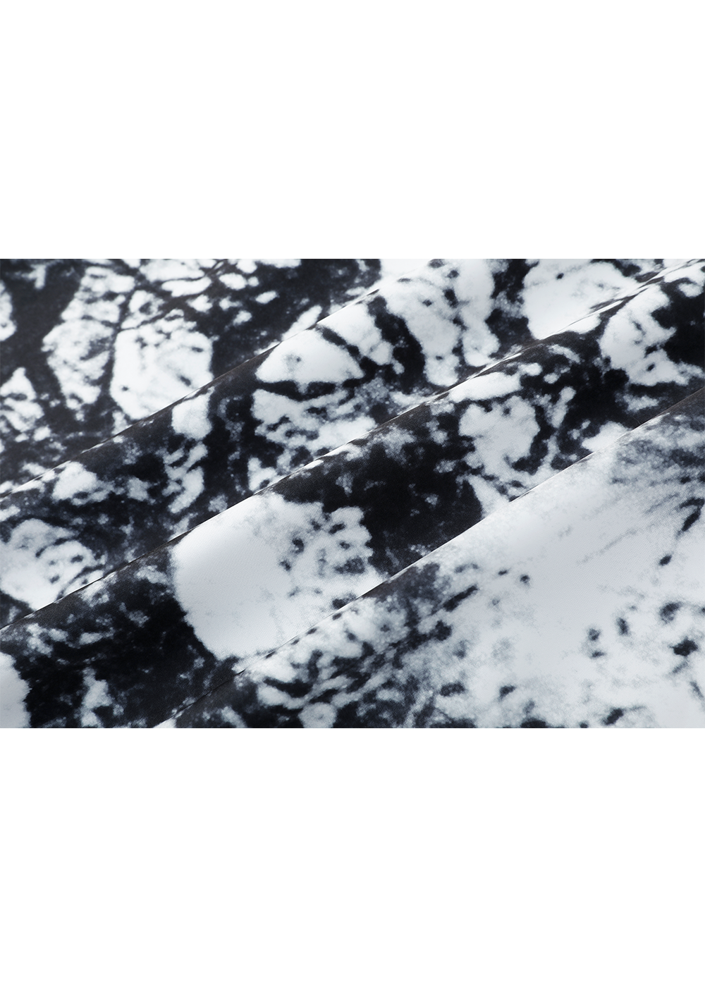 SALAZIA Black-White Tree Shadow Wool Blend Dresses