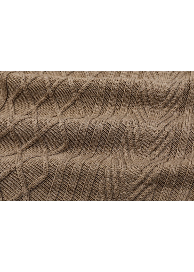 SALAZIA Light Camel Wool Blend Knit Dresses