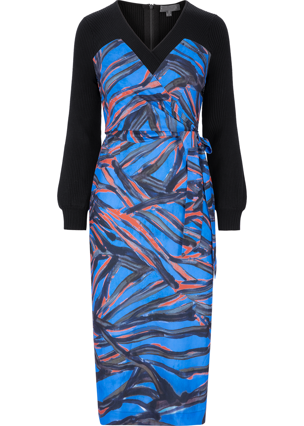 SALAZIA Blue Danxia Stretch Wool Blend Dresses