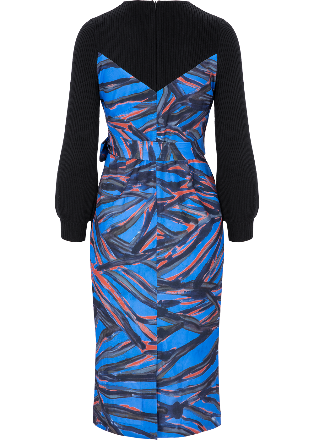 SALAZIA Blue Danxia Stretch Wool Blend Dresses