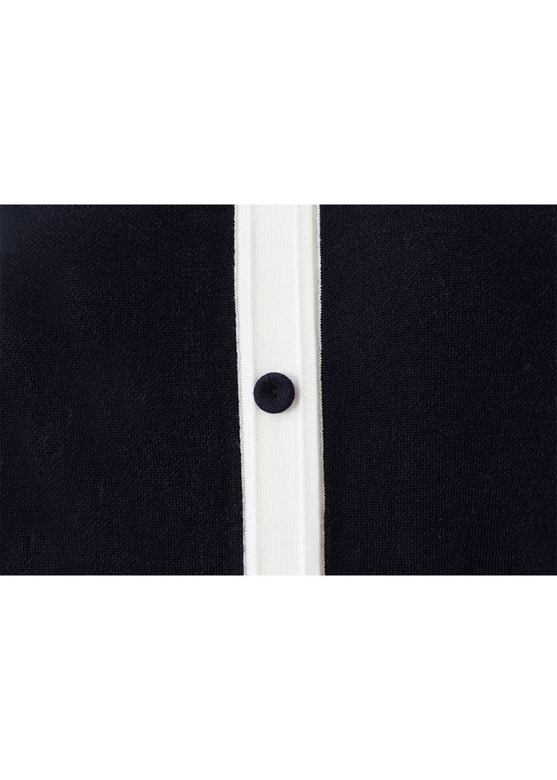 SALAZIA Deep Blue Knit Wool Dresses