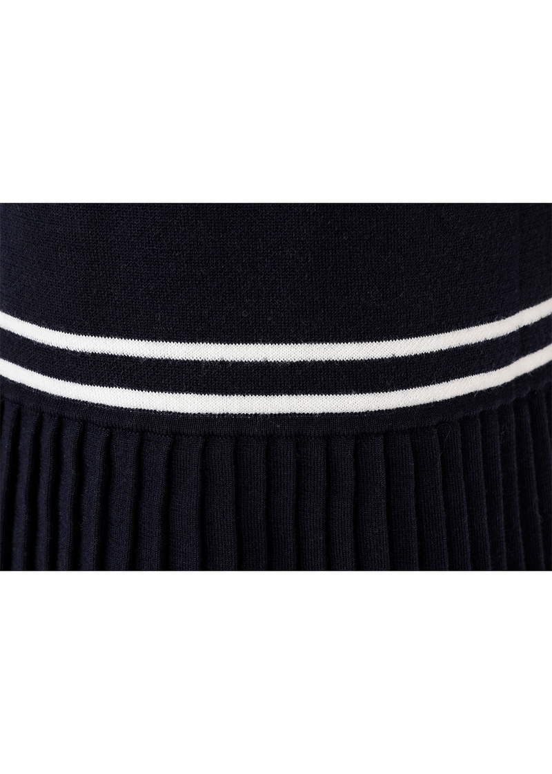 SALAZIA Deep Blue Knit Wool Dresses