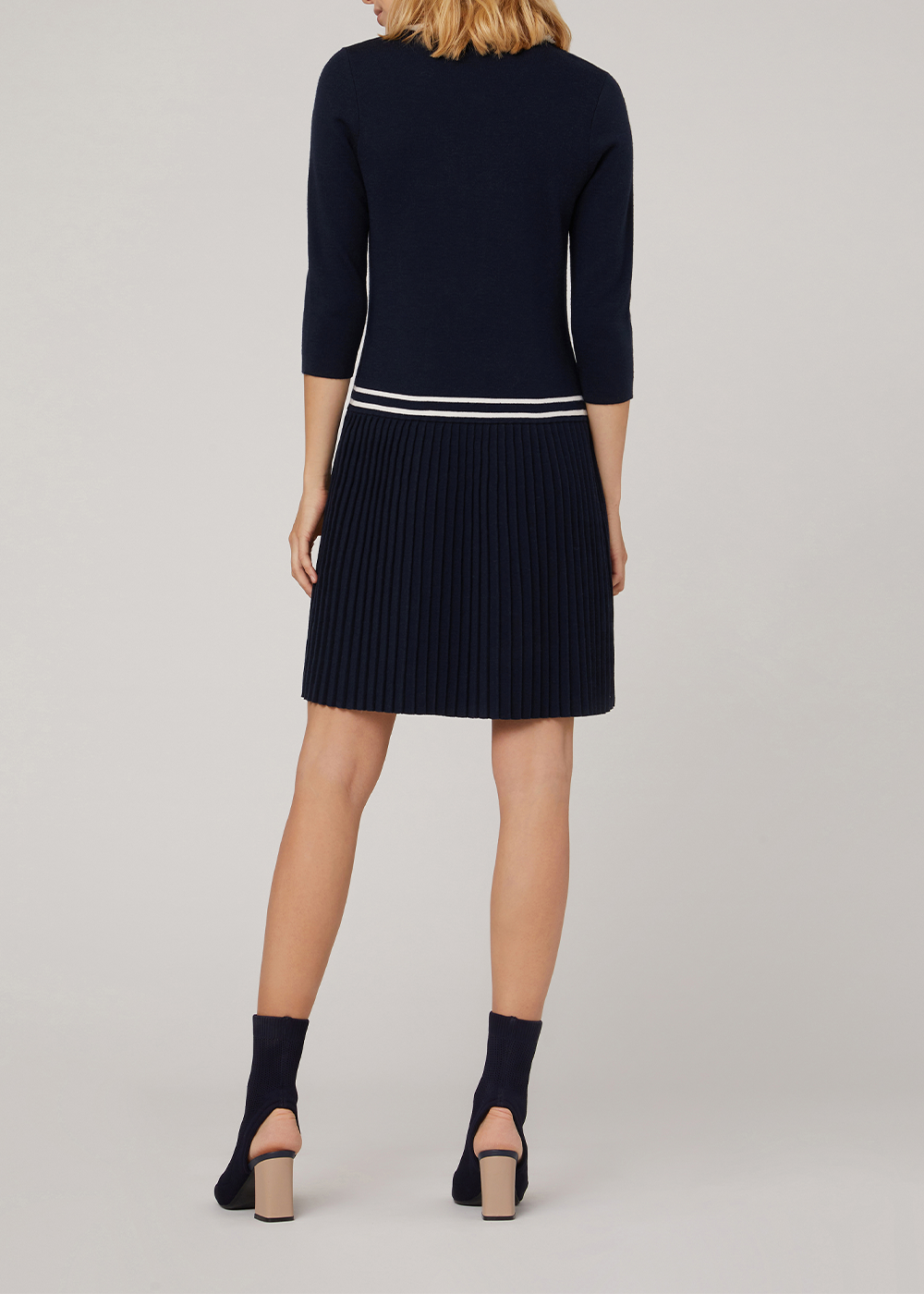 SALAZIA Deep Blue Knit Wool Dresses