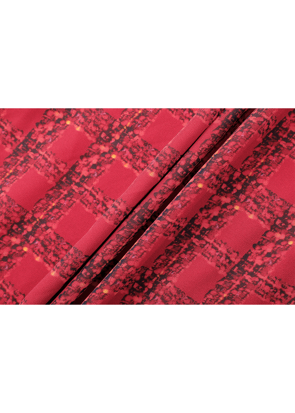 SALAZIA Red-Black Gingham Fit-and-Flare Dresses