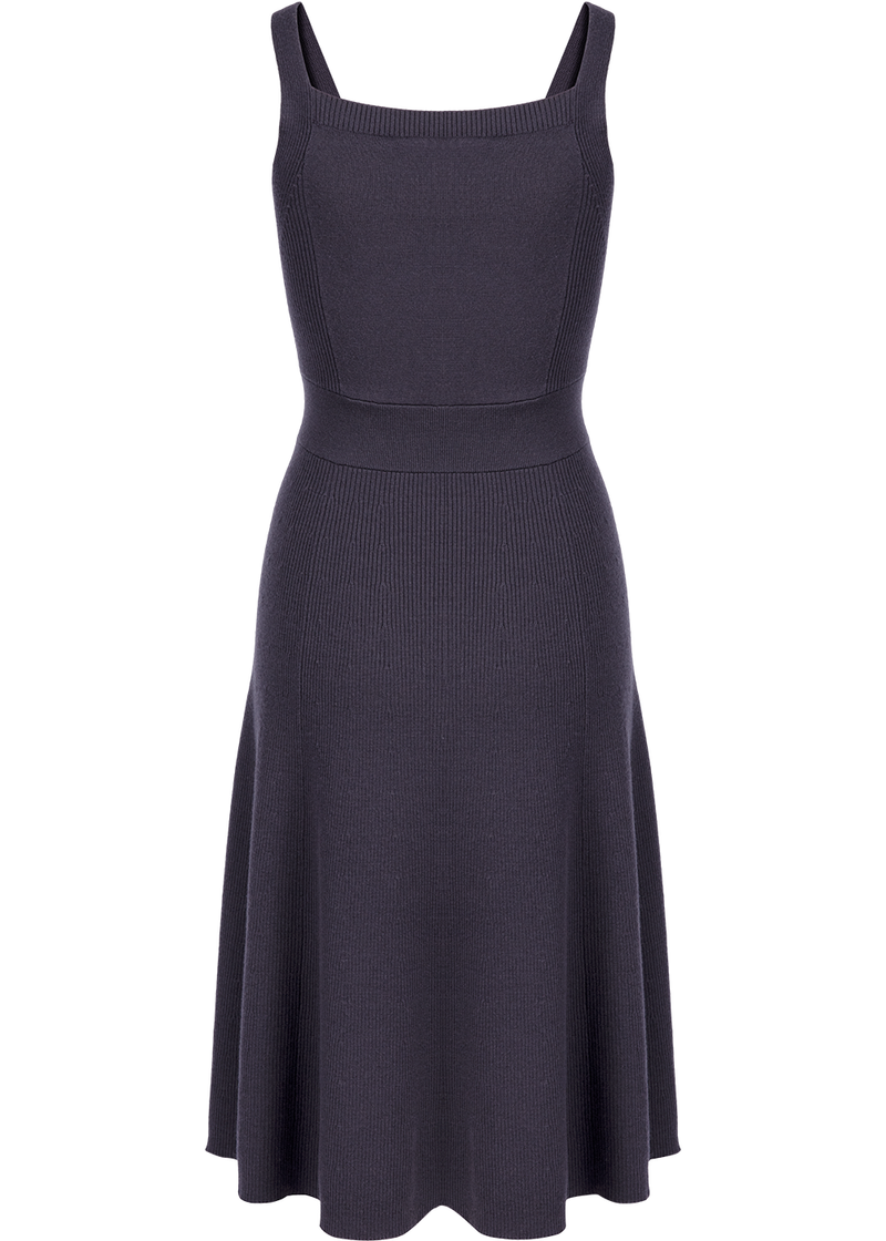 SALAZIA Lead Grey Wool Blend Knit Dresses