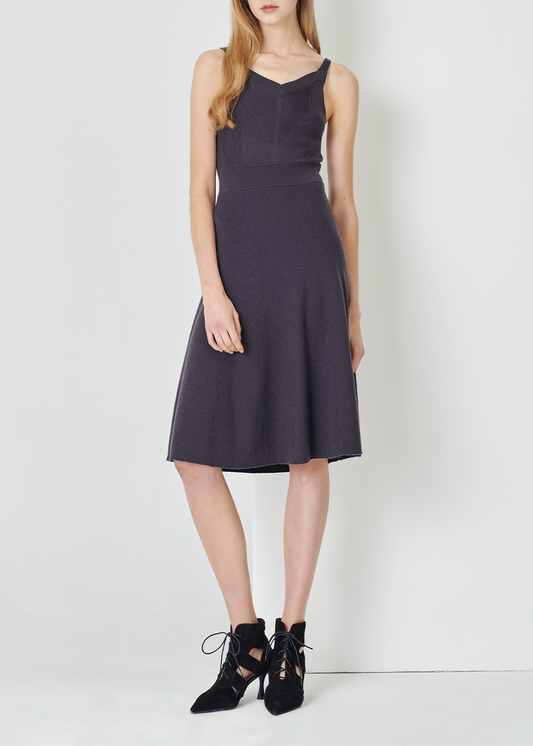 SALAZIA Lead Grey Wool Blend Knit Dresses