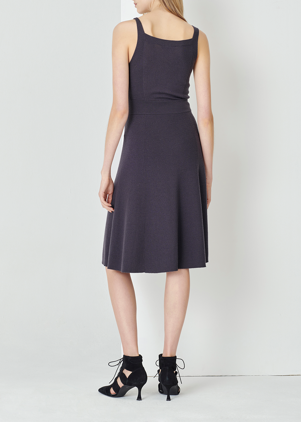 SALAZIA Lead Grey Wool Blend Knit Dresses