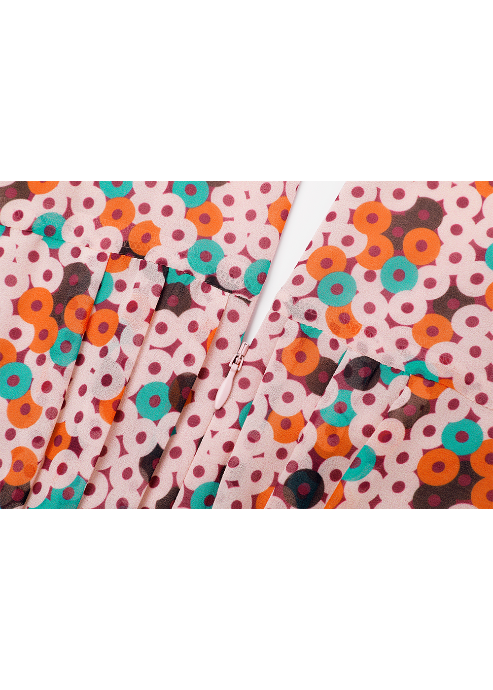 SALAZIA Pink Donut Print Dresses