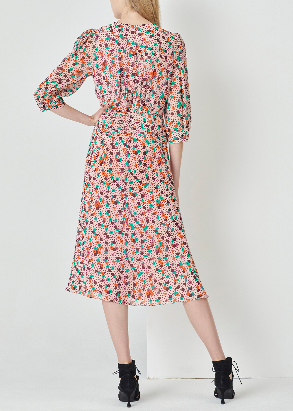 SALAZIA Pink Donut Print Dresses