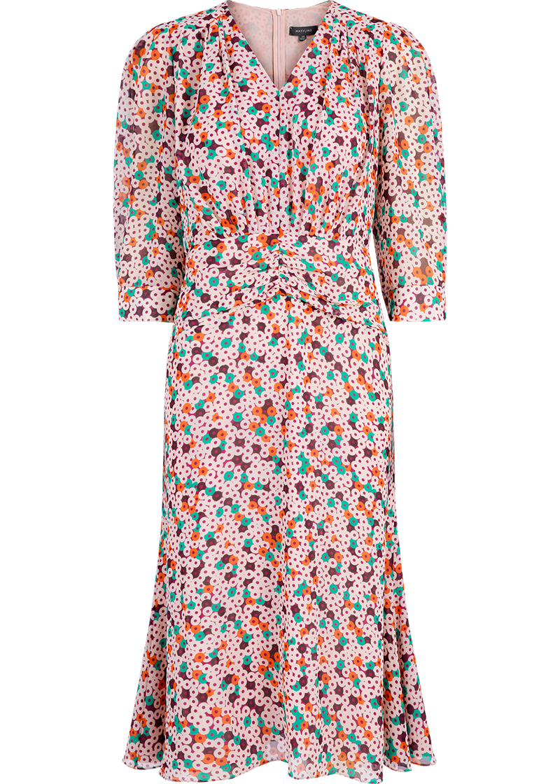 SALAZIA Pink Donut Print Dresses