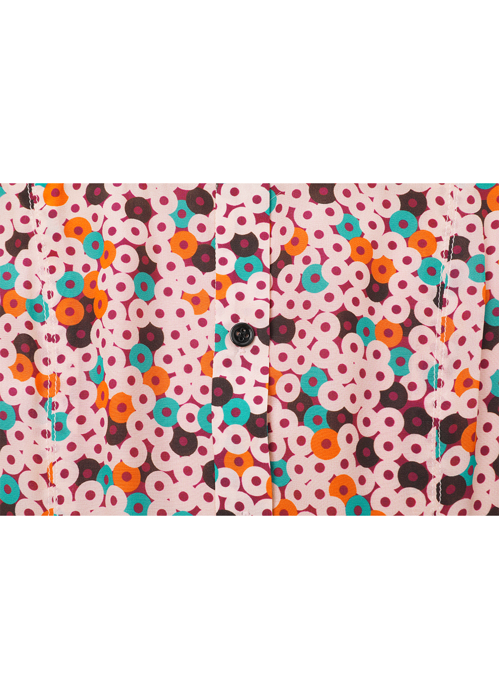 SALAZIA Pink Donut Print Silk Dresses