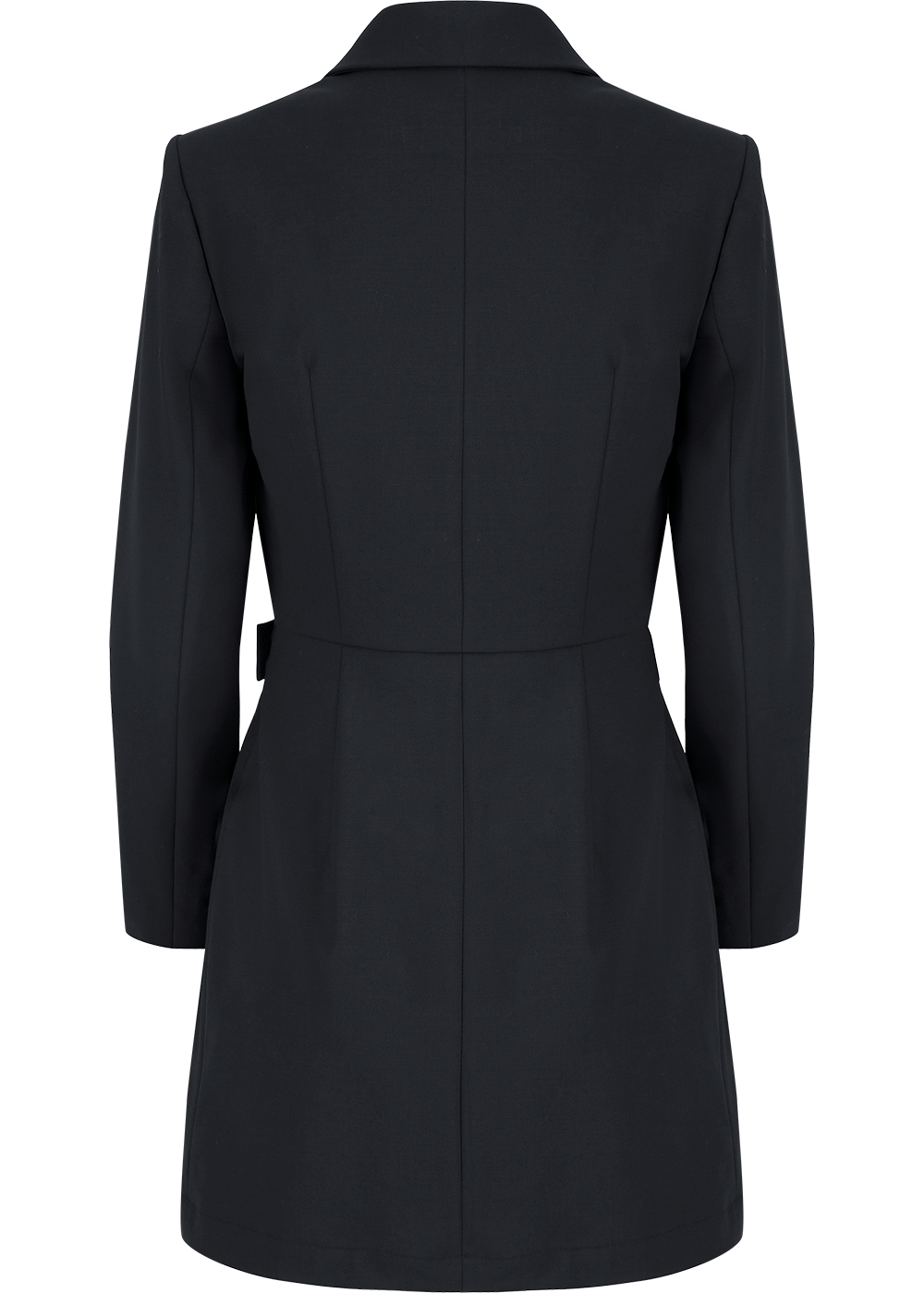 SALAZIA Black Wool Stretch Long-Sleeve Dresses