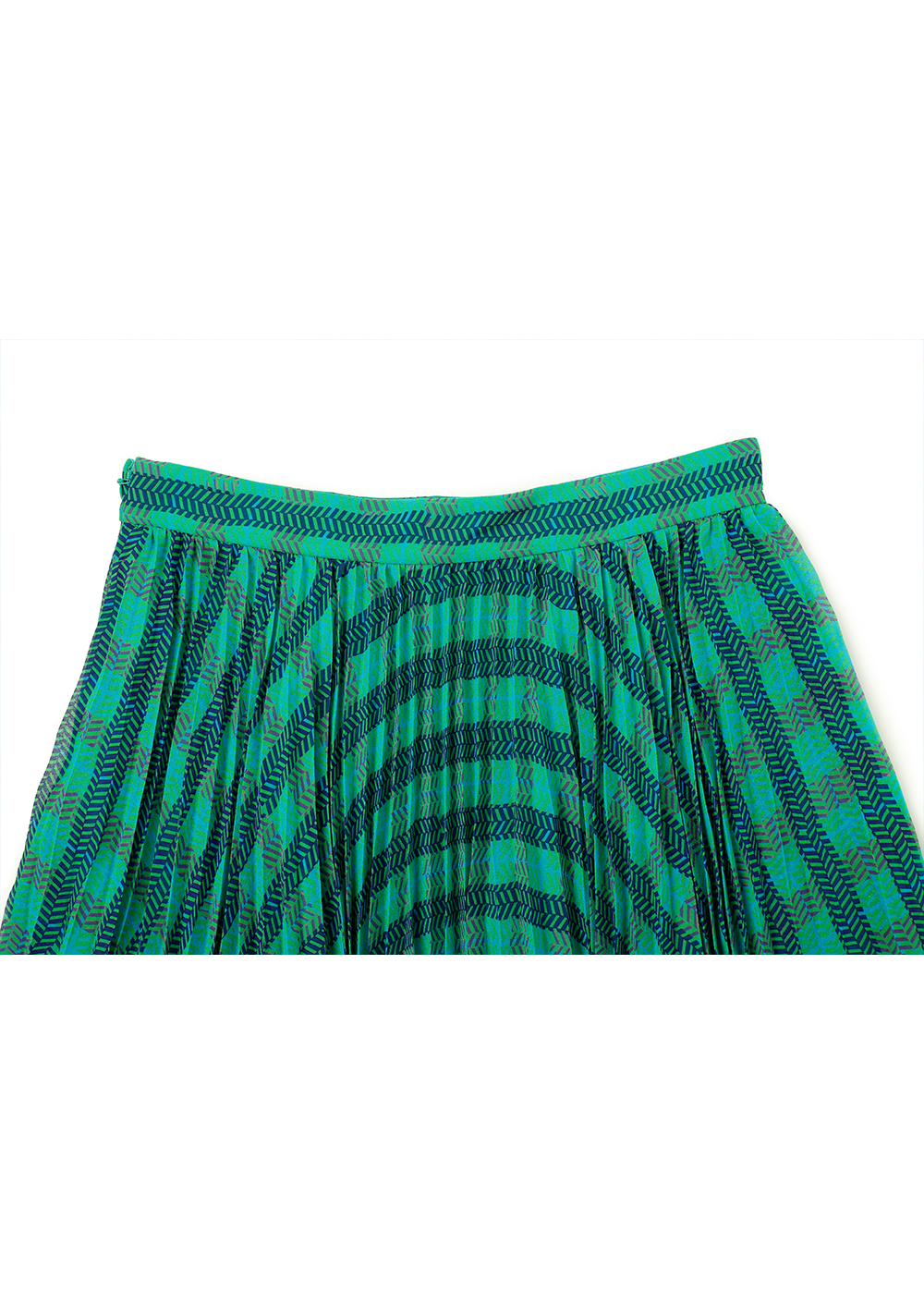 SALAZIA Blue-Green Plaid Midi Skirt