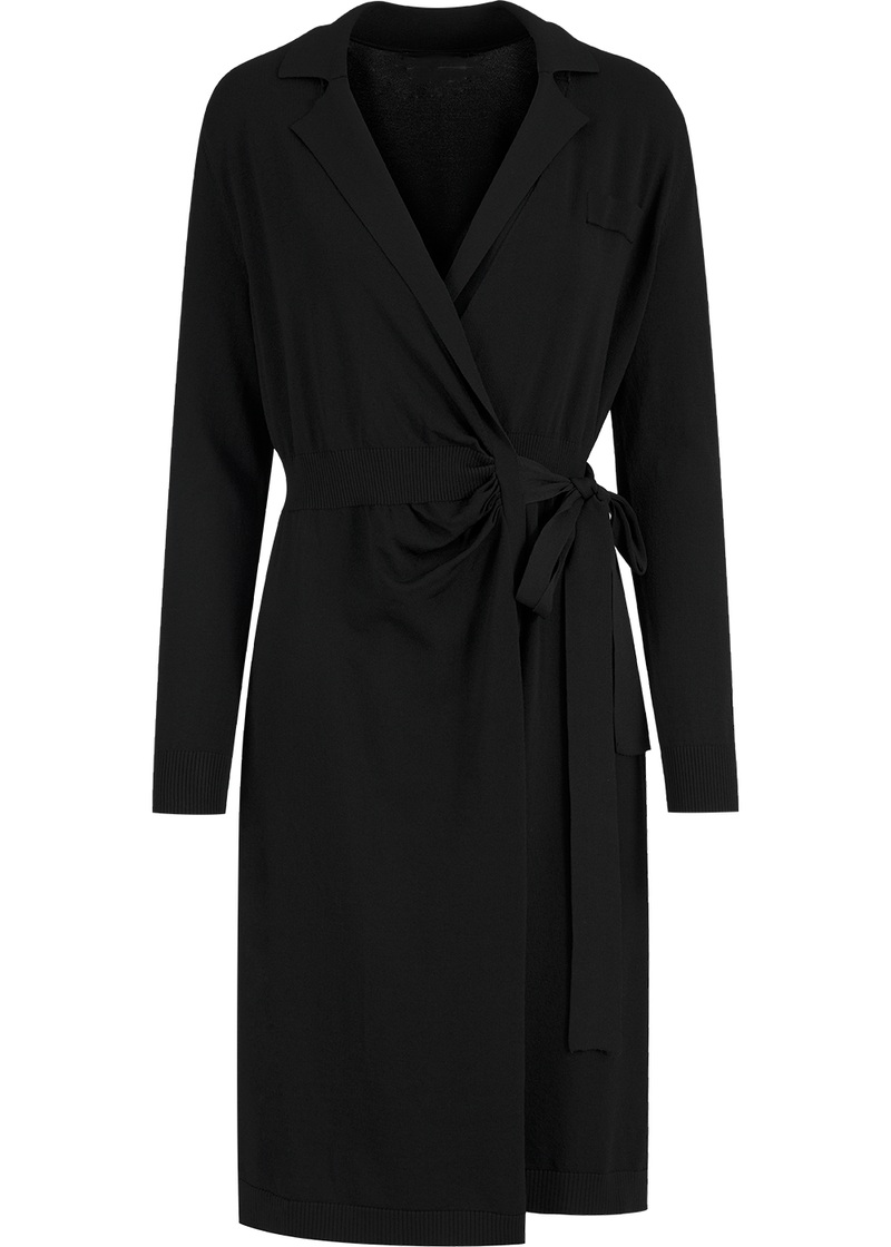 SALAZIA Black Viscose-Nylon Knit Dresses