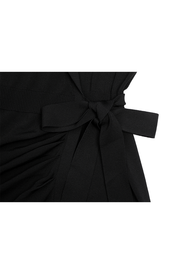 SALAZIA Black Viscose-Nylon Knit Dresses