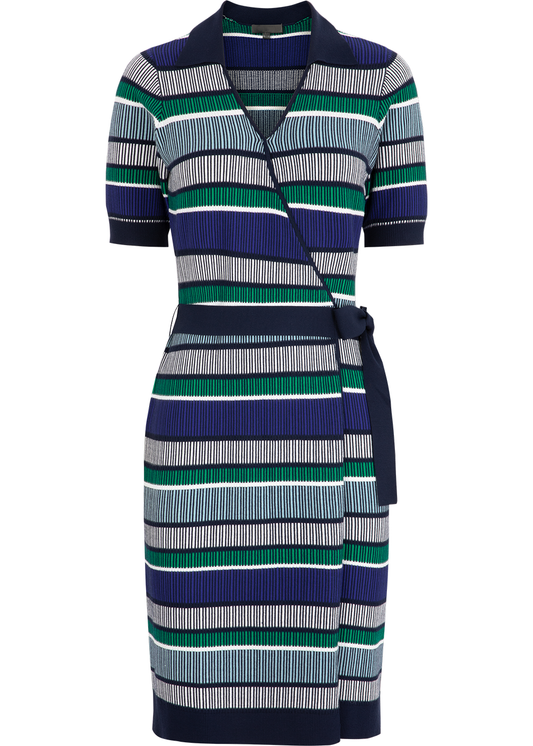 SALAZIA Water Blue Shadow Viscose Knit Dresses