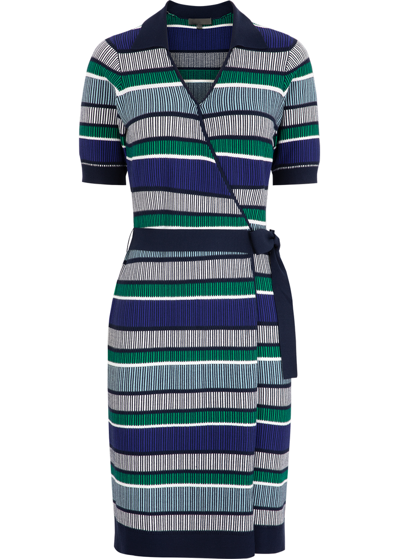 SALAZIA Water Blue Shadow Viscose Knit Dresses
